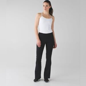 lululemon & Go Take -Off  athletica Black Flare Pants Size 8.